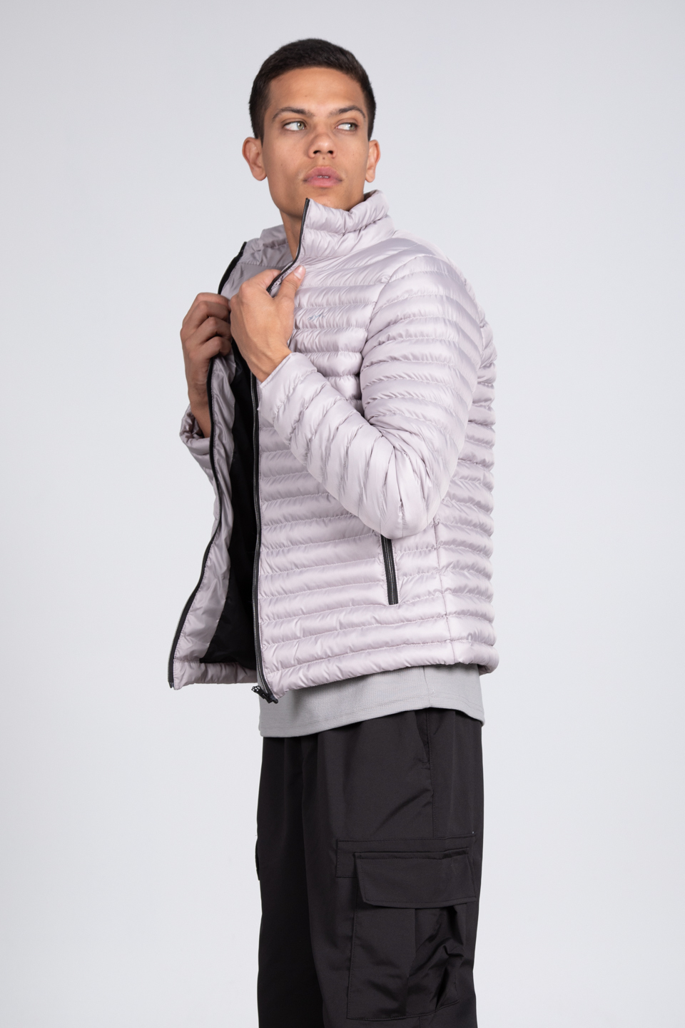 Dağ desen detaylı mont-10080 Taş