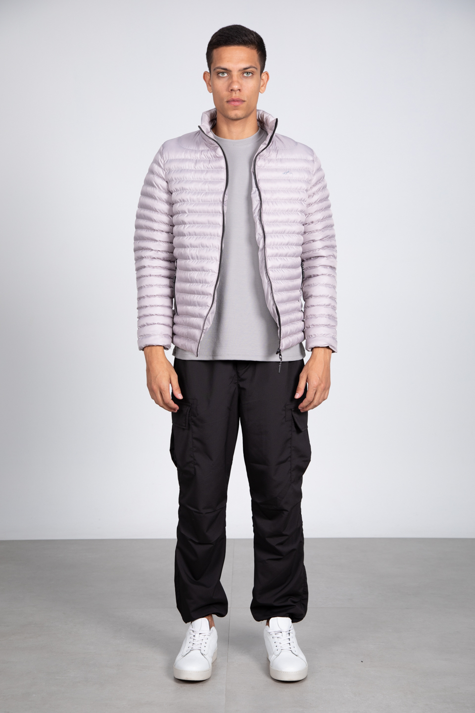 Dağ desen detaylı mont-10080 Taş