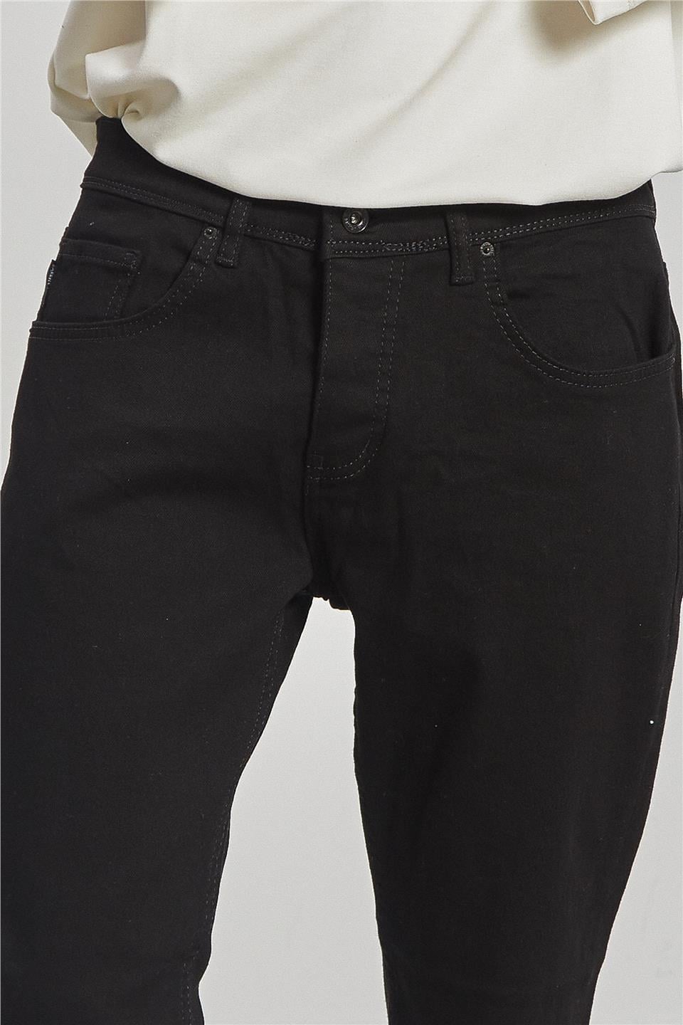 Dar Paça Erkek Pantolon - Siyah