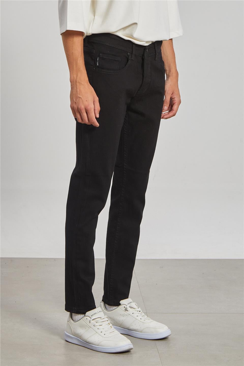 Dar Paça Erkek Pantolon - Siyah