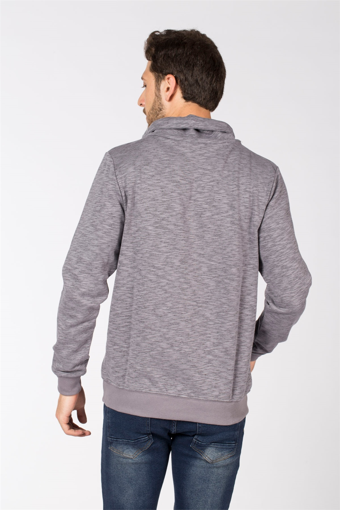 Degaje Yaka Sweatshirt-Füme