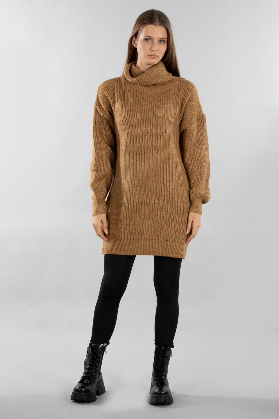 Degaje yaka triko kazak-18046 Camel