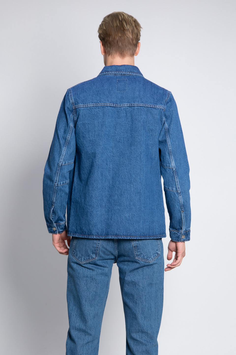 Denim gömlek-AG133 Mavi Tint