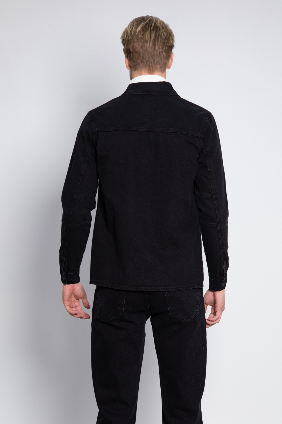 Denim gömlek-AG133 Siyah T.