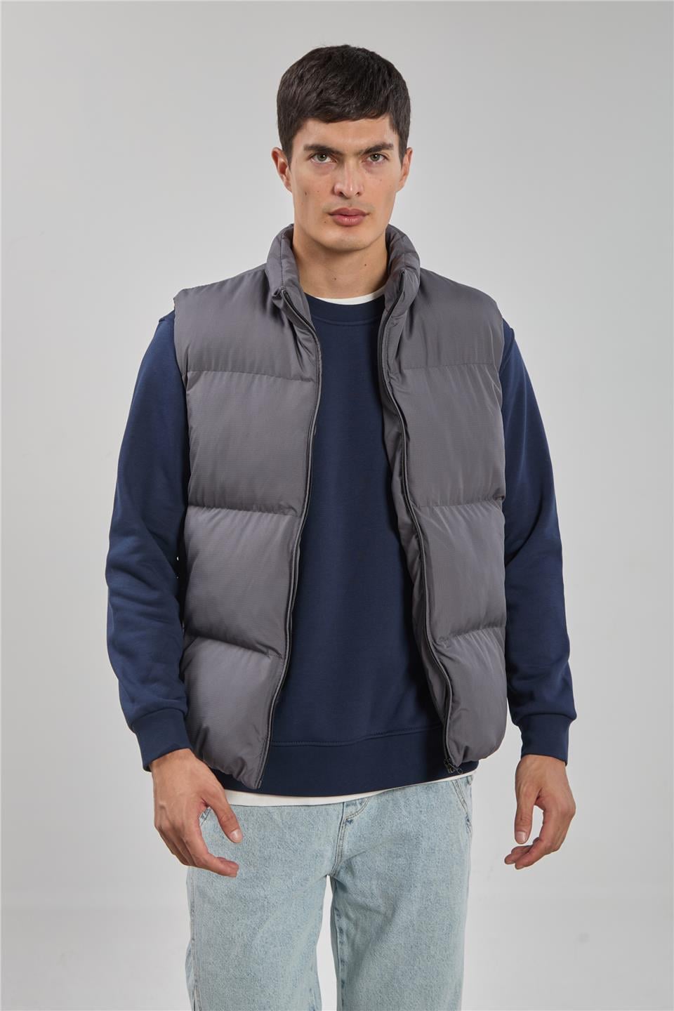 Dik yaka şişme yelek-RBS-Y Antrasit