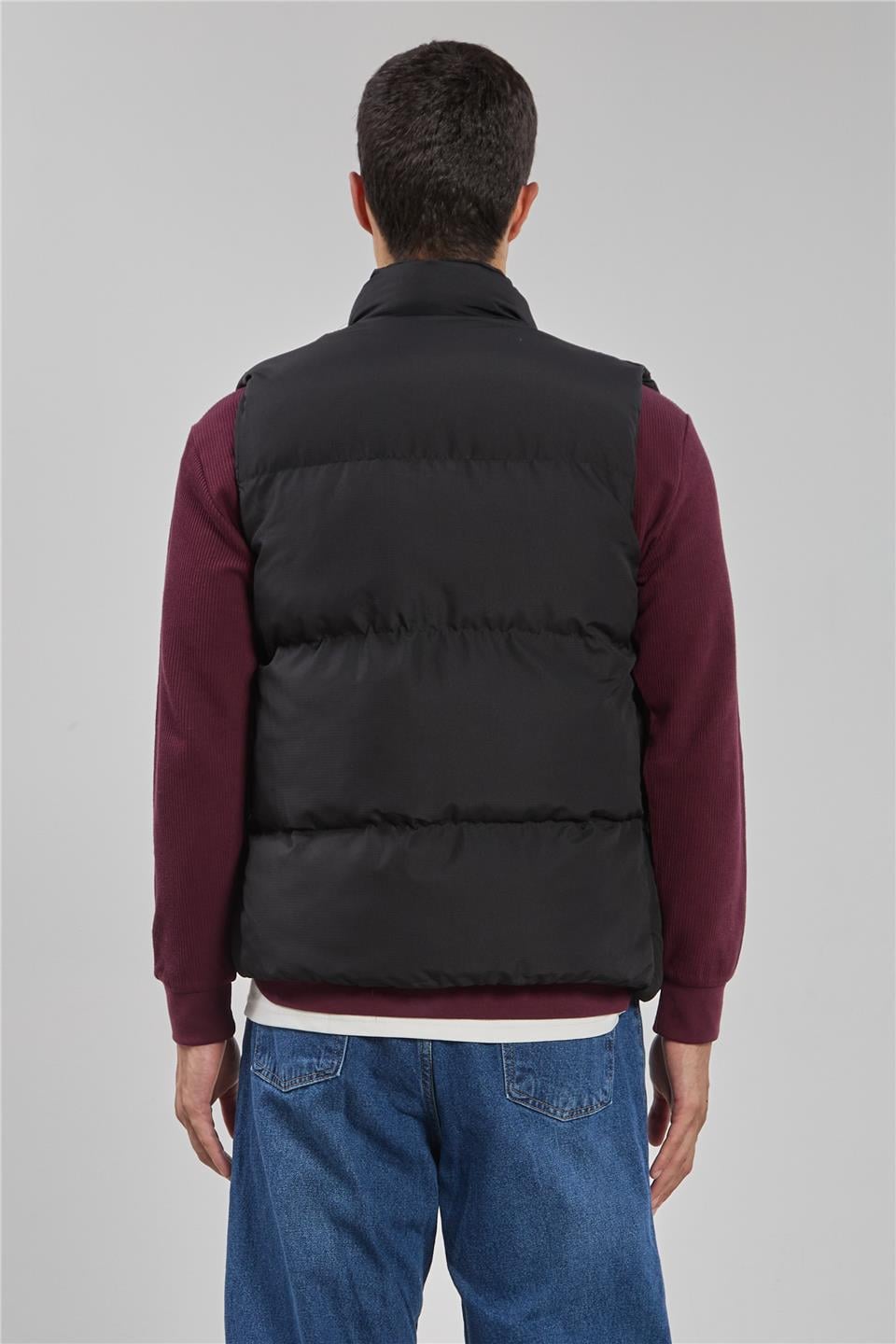 Dik yaka şişme yelek-RBS-Y Siyah