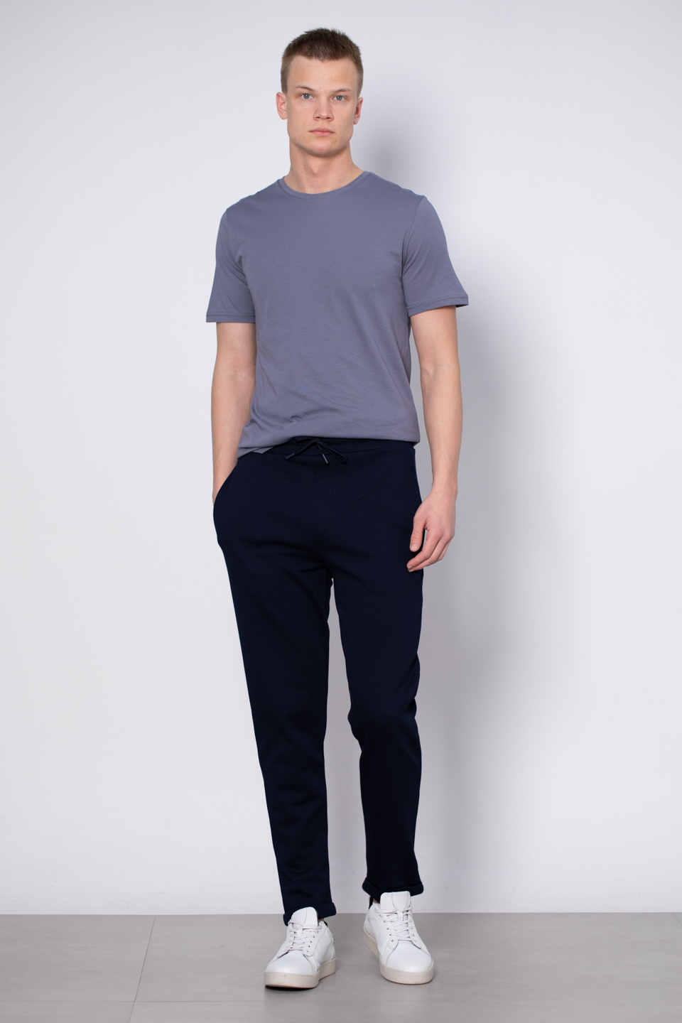 Double paça pantolon-9036 Lacivert