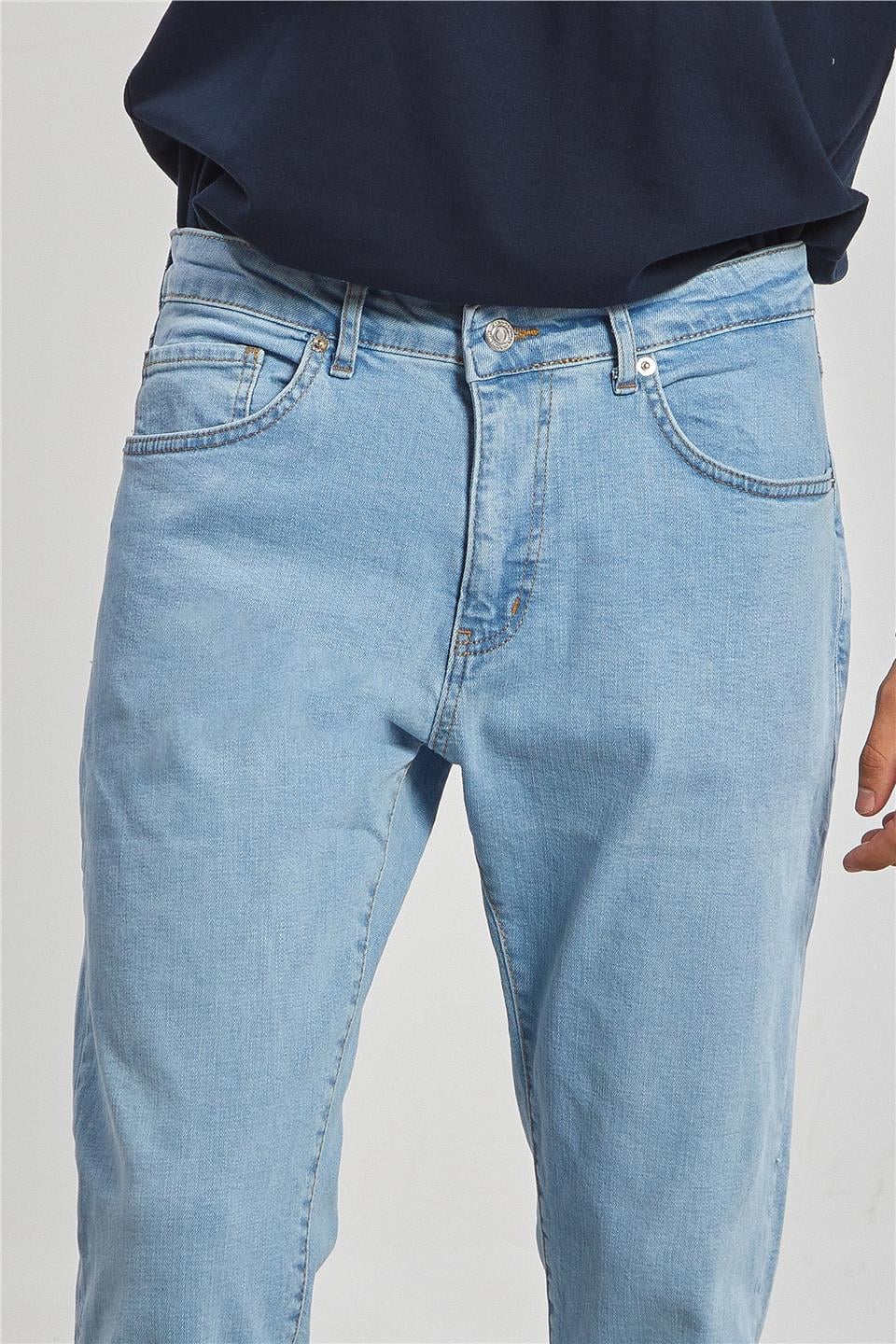 Erkek Carrot Fit Pantolon - Buz Mavi