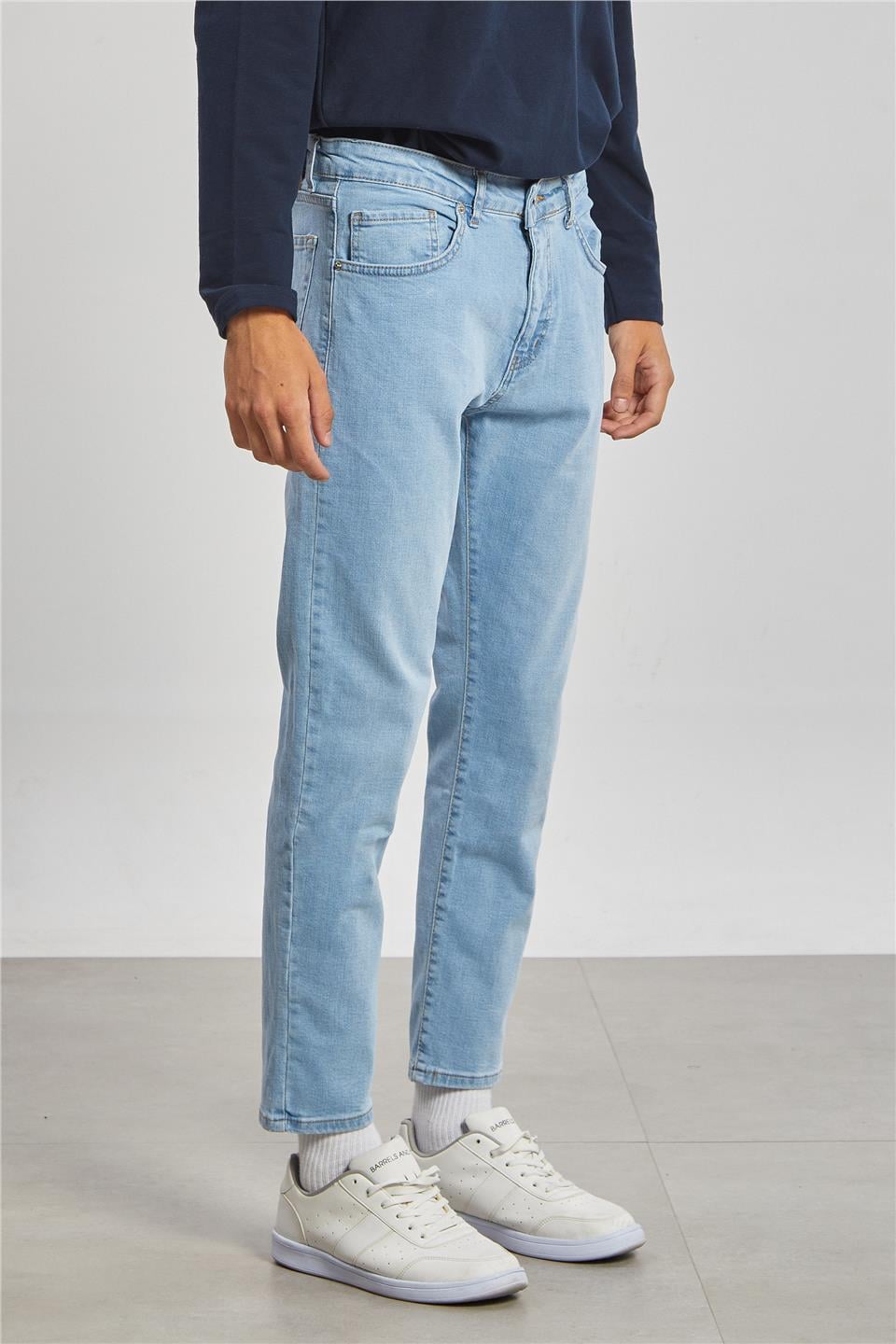 Erkek Carrot Fit Pantolon - Buz Mavi
