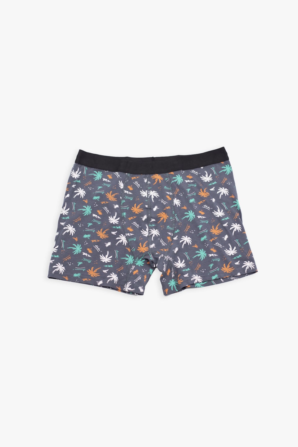 Erkek Palmiye Desenli Boxer - Füme