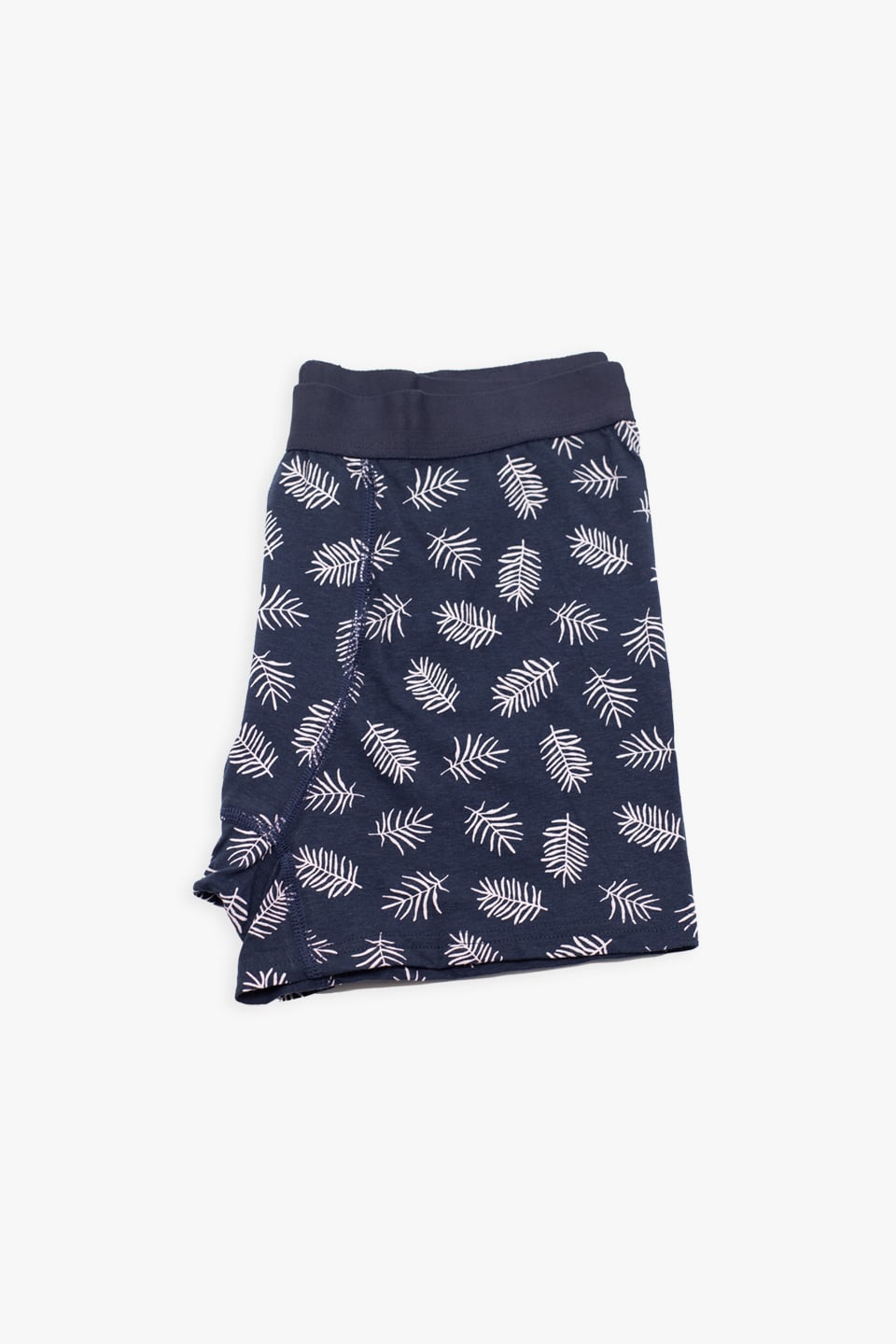 Erkek Yaprak Desenli Boxer - Lacivert