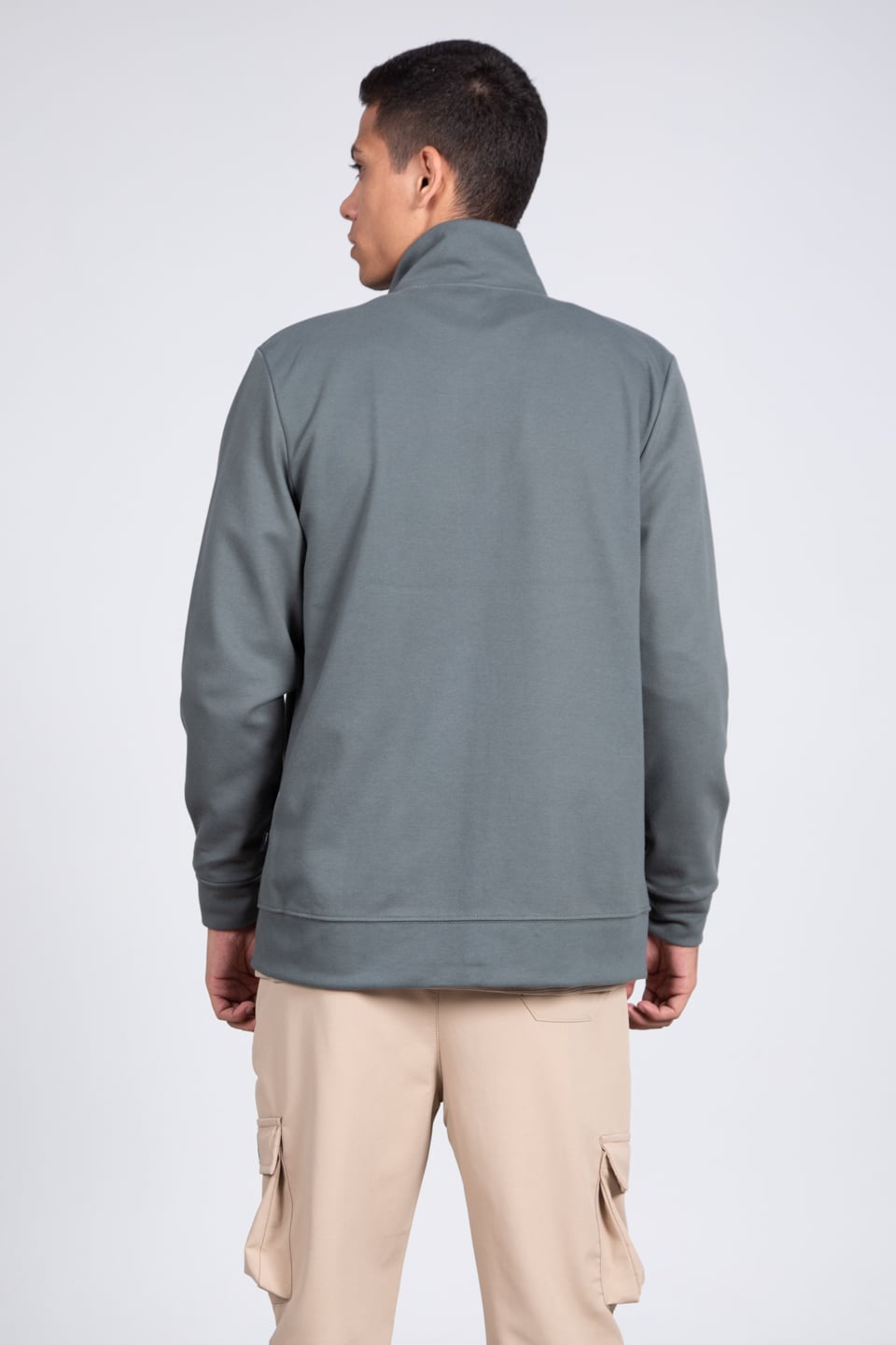 Fermuarlı cepli spor ceket-9058 Cam Yeşil