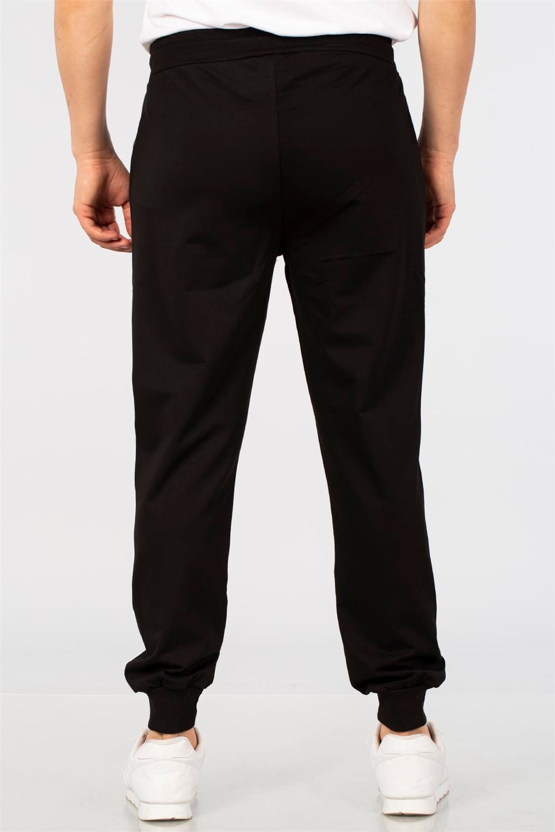 File Detaylı Eşofman Altı-Siyah