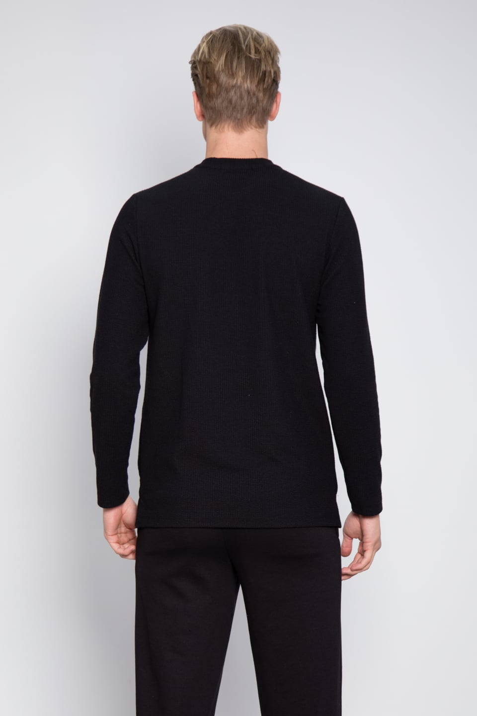 Fitilli jakar sweatshirt-1062 Siyah