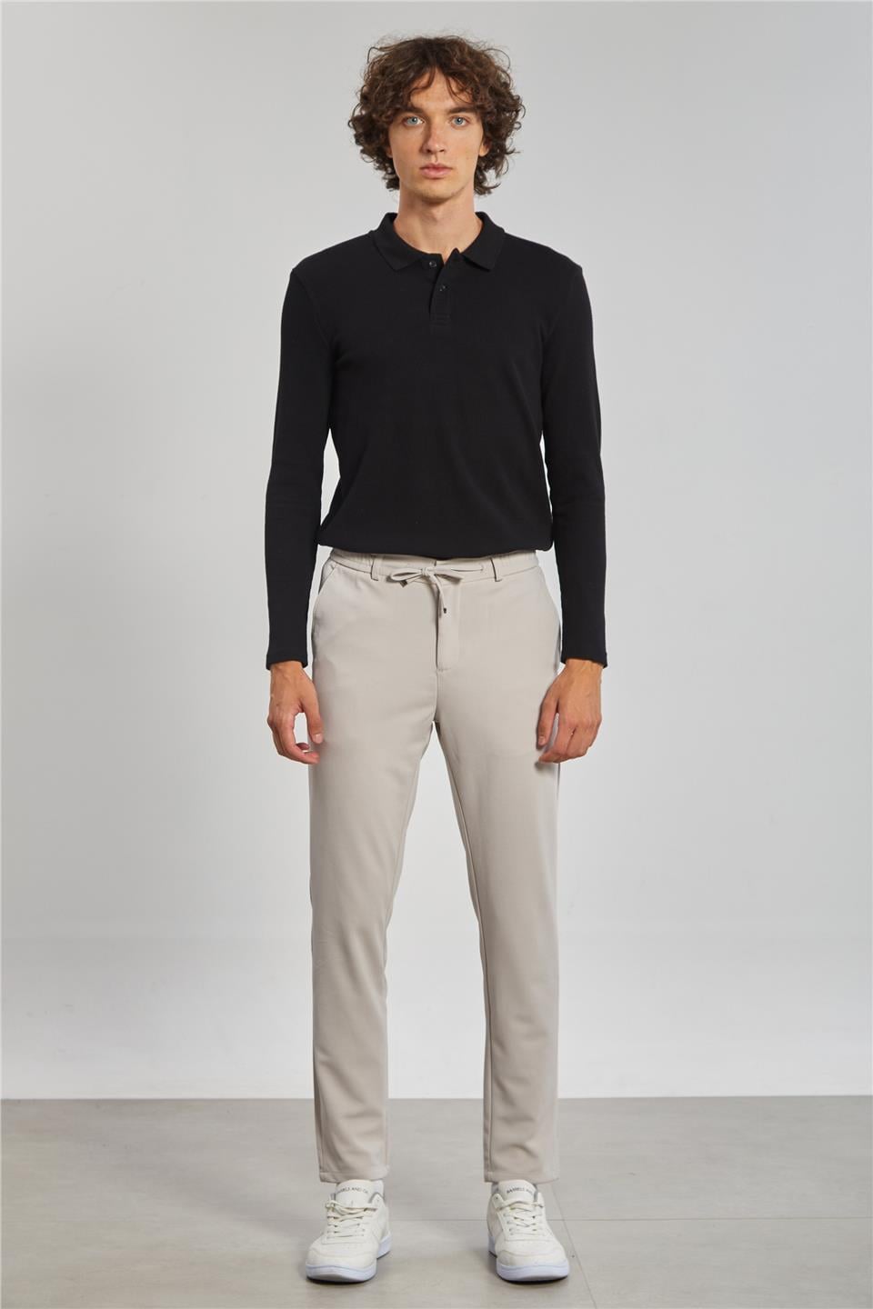 Fleto Cep Jogger Pantolon-Taş Rengi