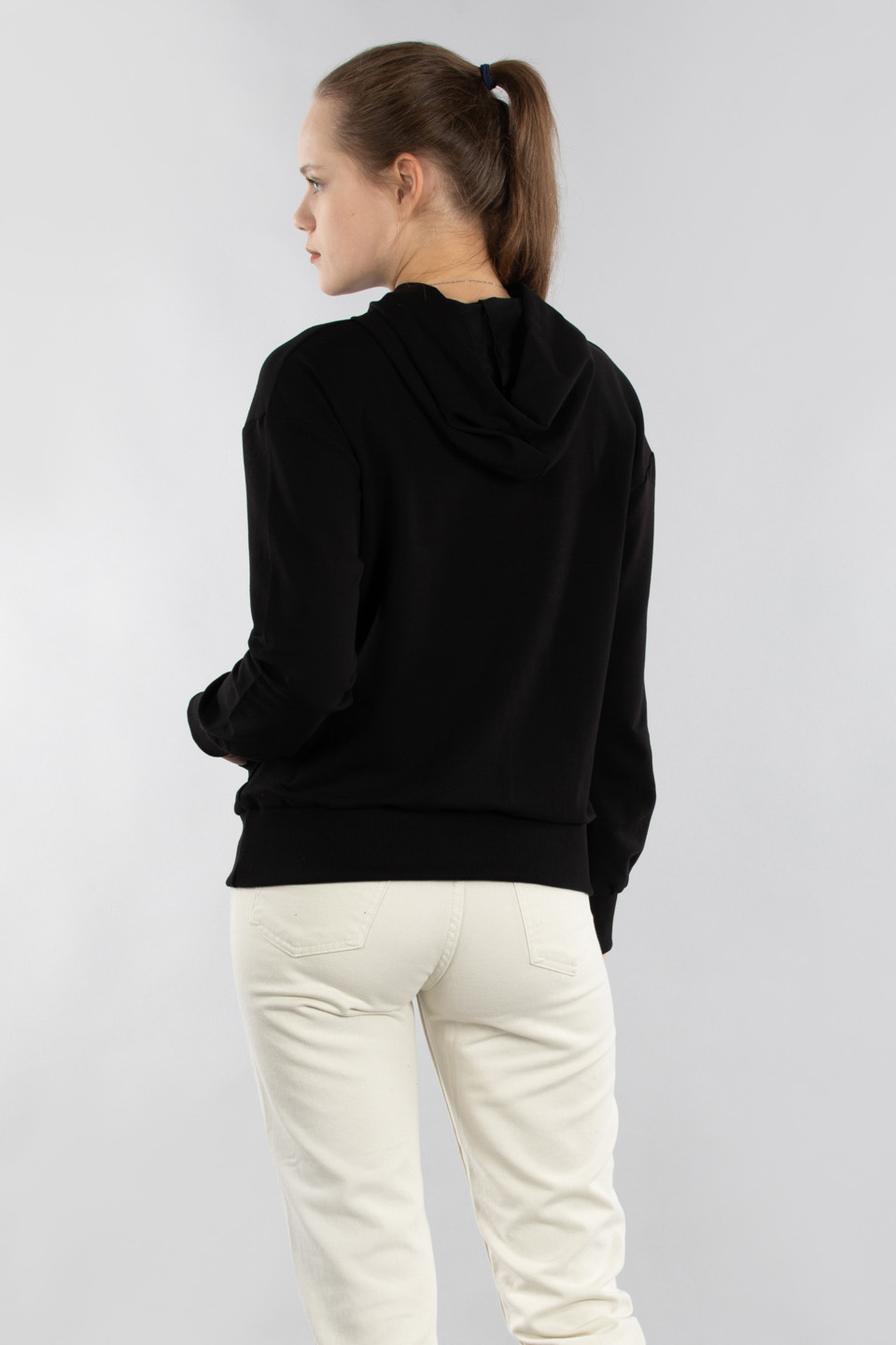 Future nakışlı kapüşonlu sweat-5011 Siyah