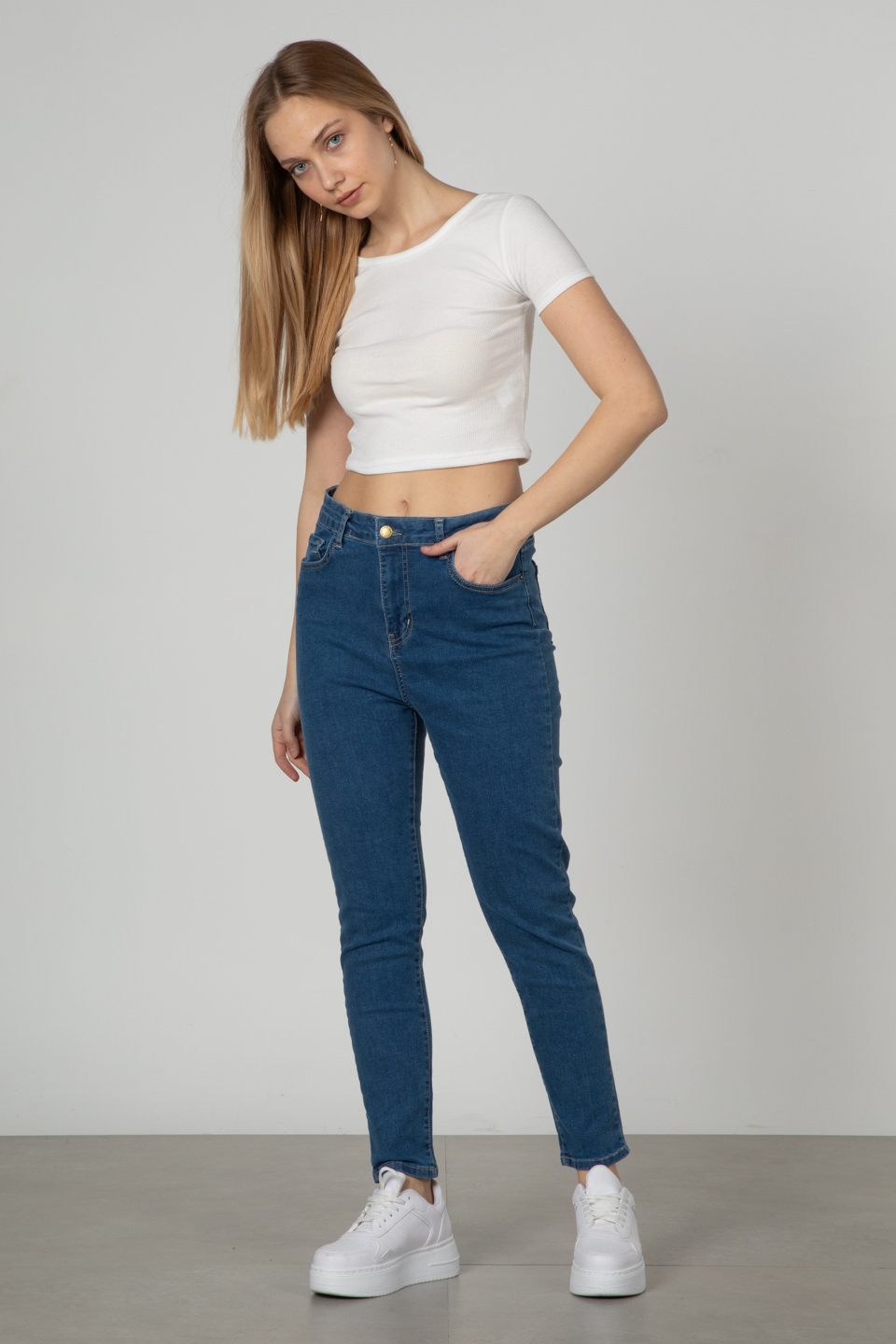 Geniş yaka kaşkorse body-1837 Ekru