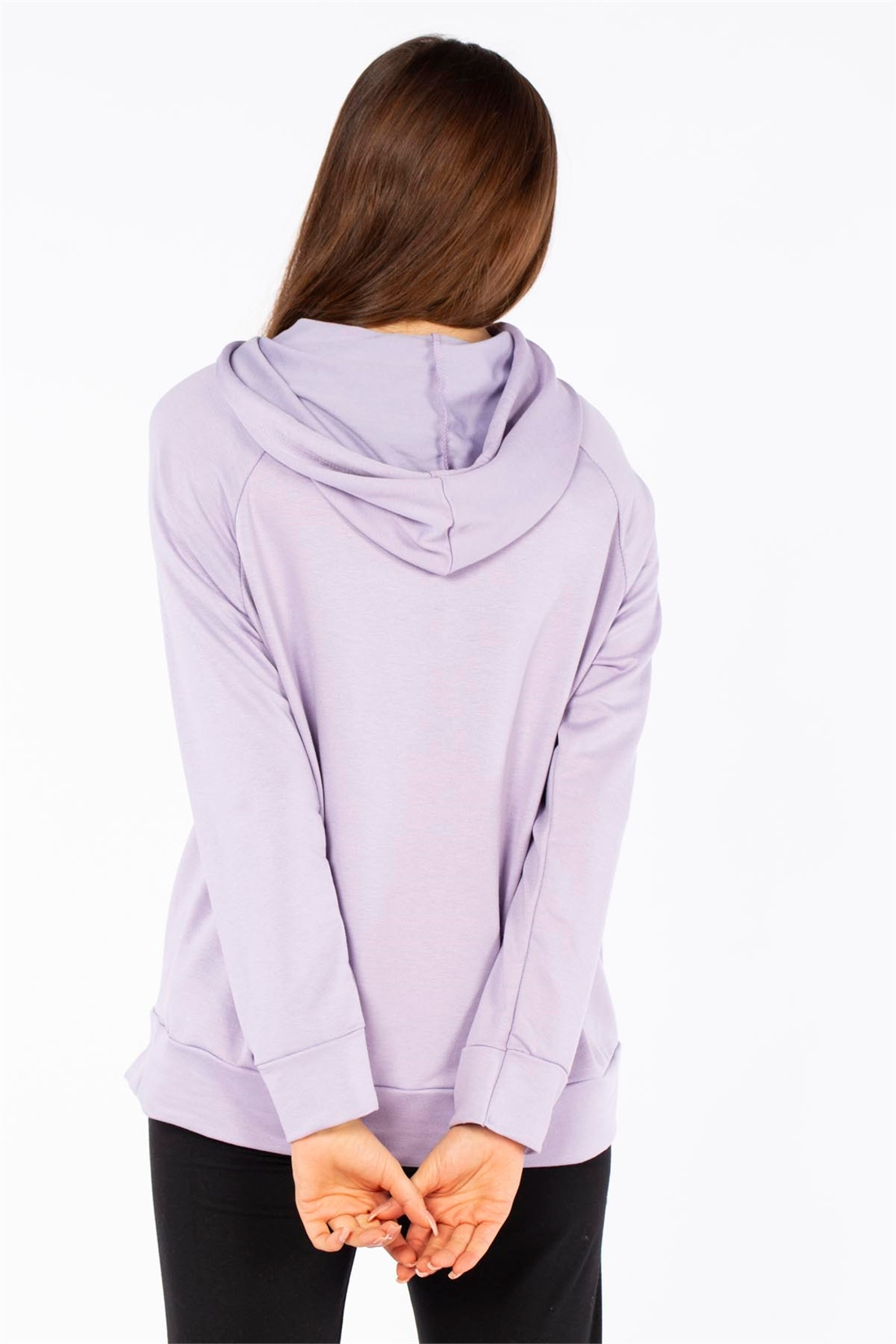 Georgia Baskılı Sweatshirt-Lila