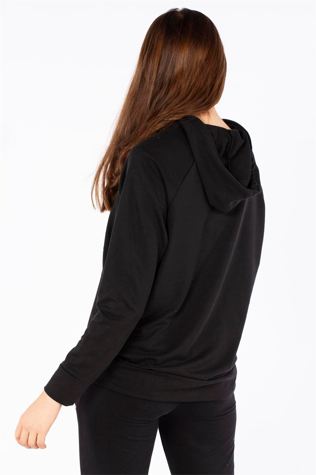 Georgia Baskılı Sweatshirt-Siyah