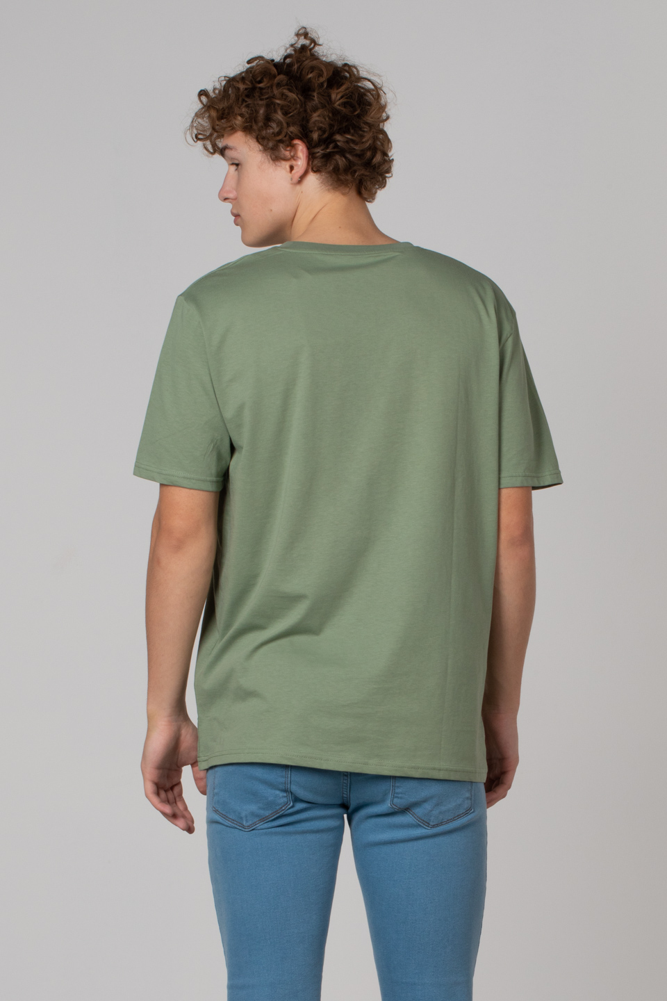 Göğüs yazı baskılı t-shirt-2624 Elma