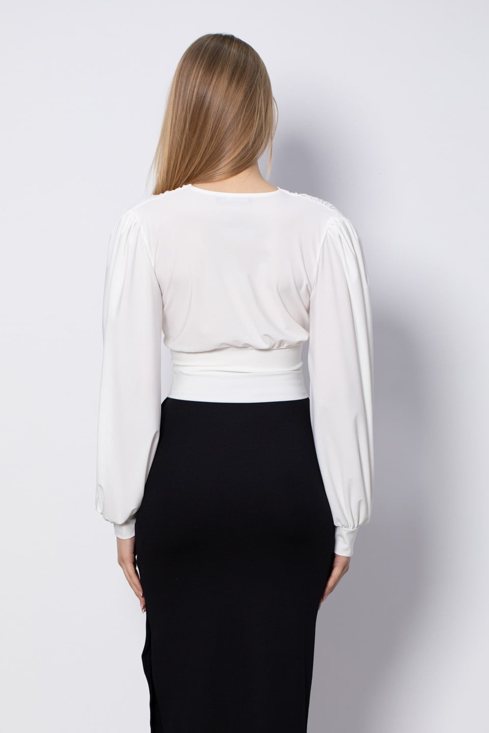 Gold Düğmeli Bluz - Ekru