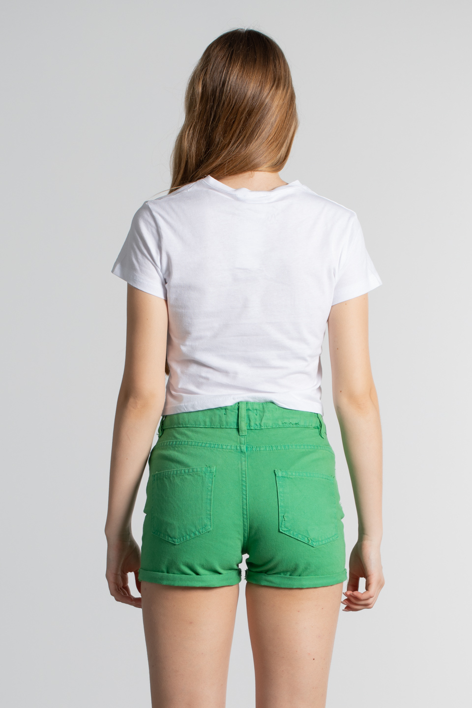 Gözlüklü ayıcık baskılı t-shirt-2387 Beyaz