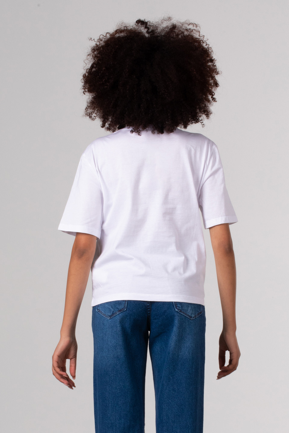 İnci kolye detaylı t-shirt-99079 Beyaz