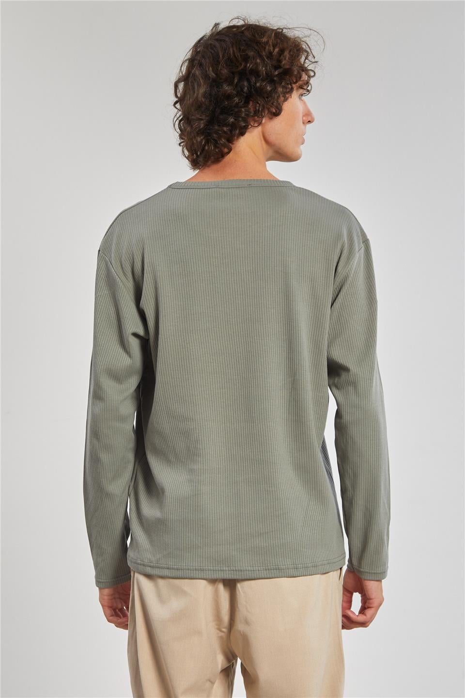 İnterlok Erkek Sweat - Haki