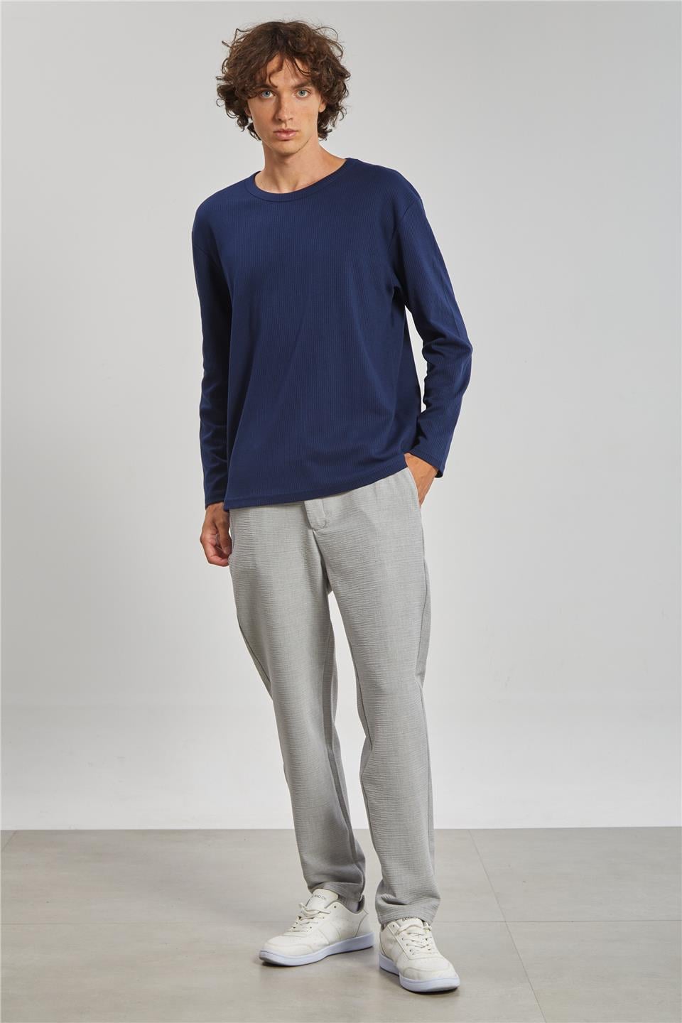 İnterlok Erkek Sweat - İndigo