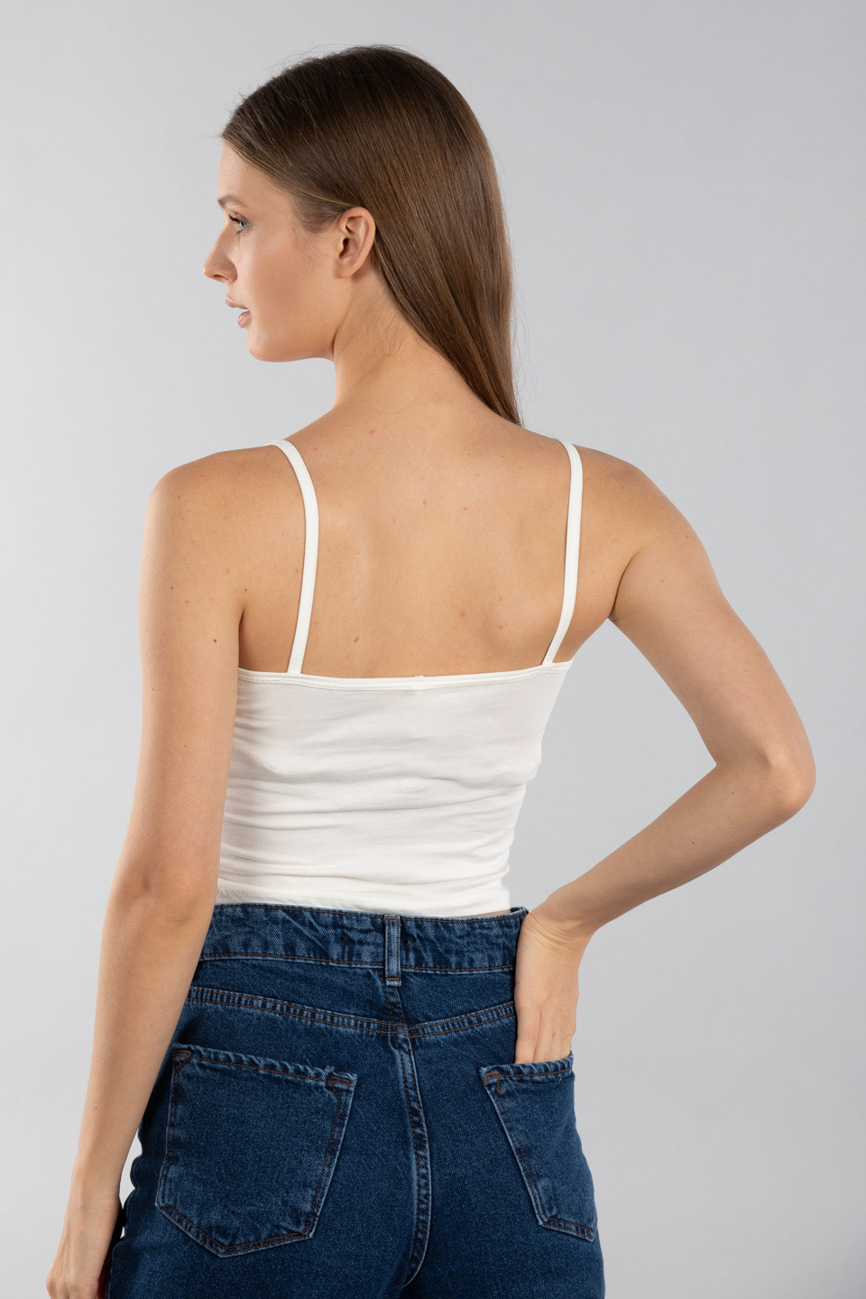 İp askılı atlet-9593 Ekru