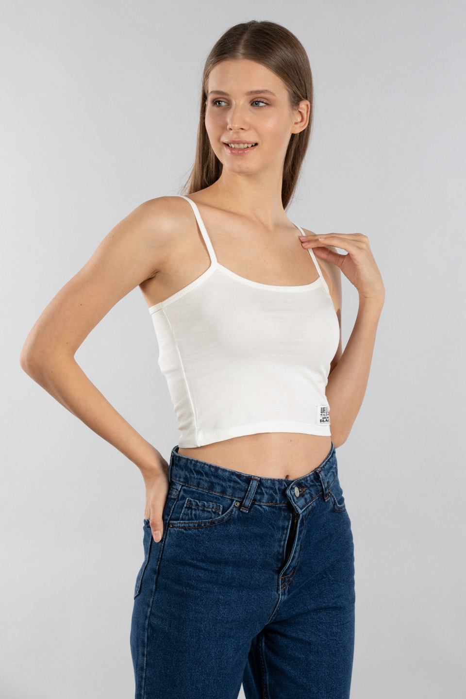 İp askılı atlet-9593 Ekru