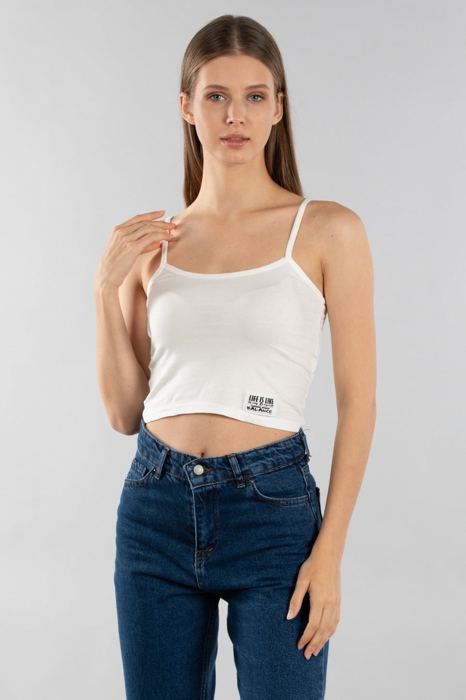 İp askılı atlet-9593 Ekru