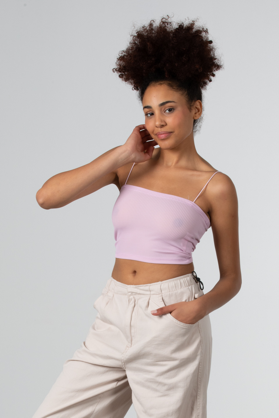 İp askılı crop body-S0011147 Lila