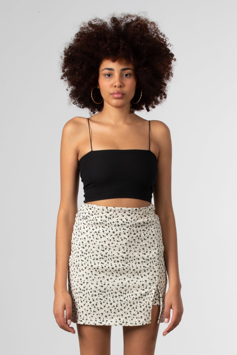 İp askılı crop body-S0011147 Siyah