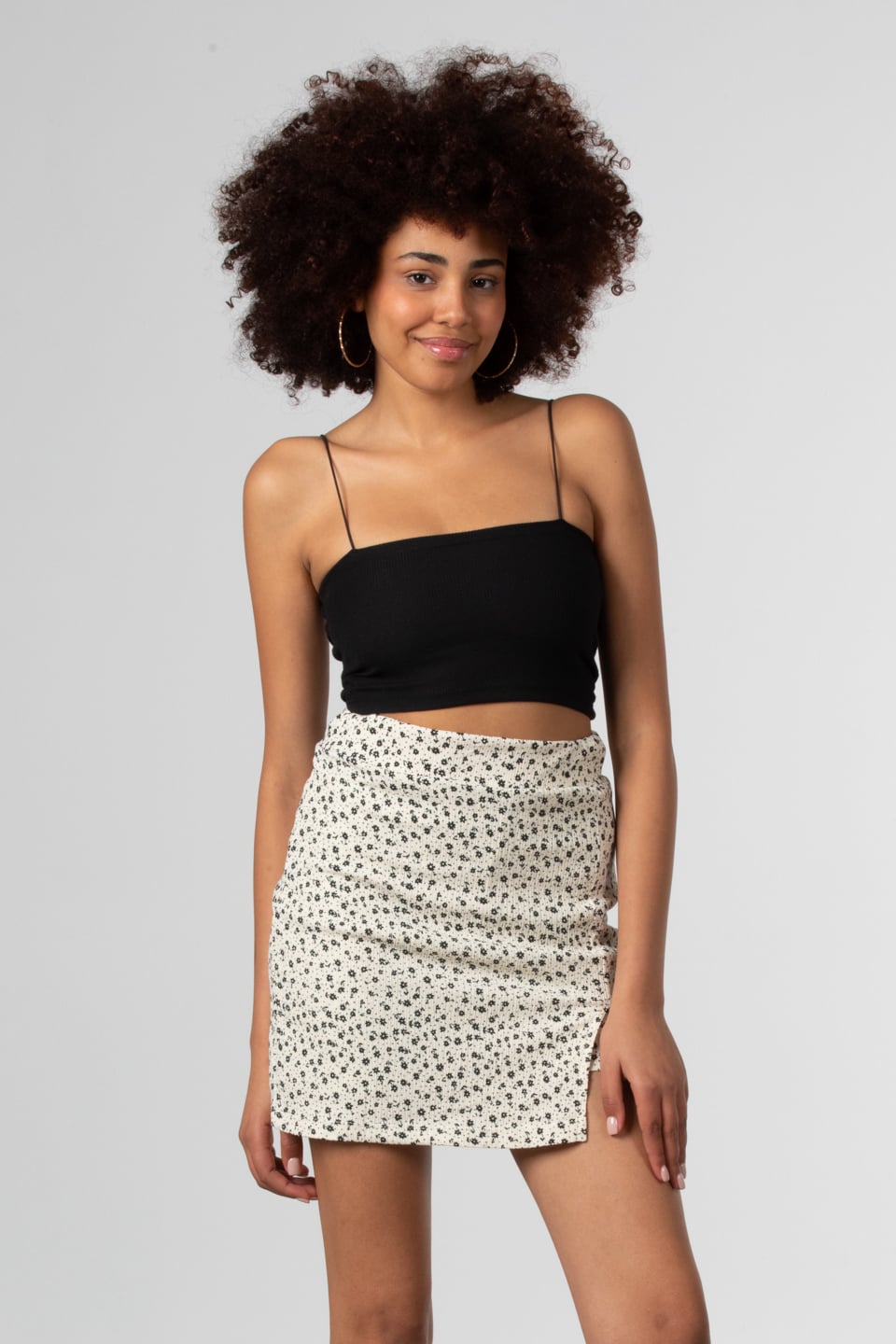 İp askılı crop body-S0011147 Siyah