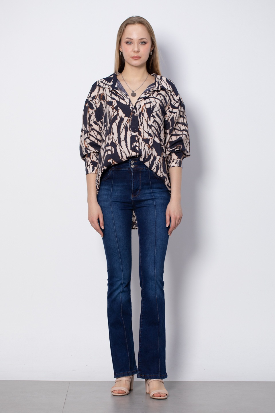 İspanyol Paça Pantolon - T.Lacivert