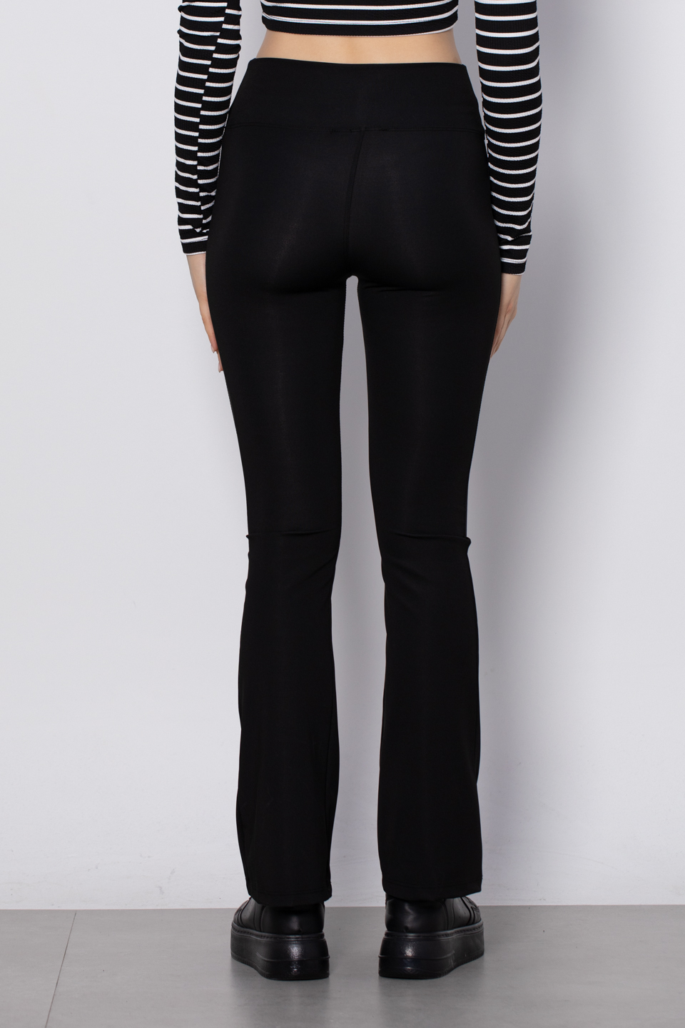 İspanyol paça tayt-2036 Siyah