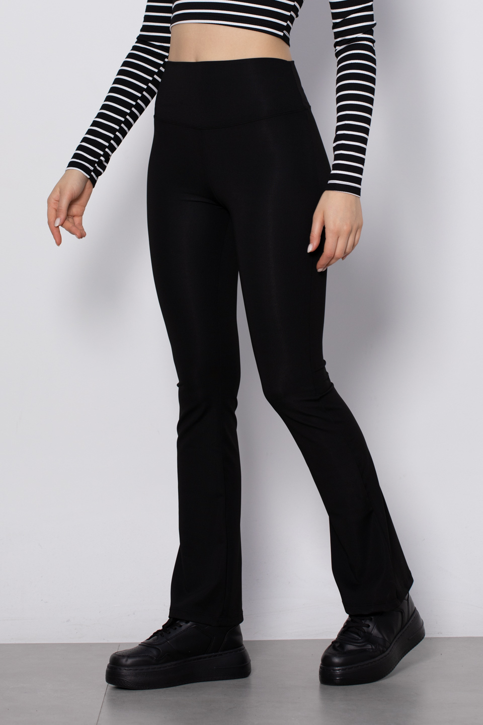 İspanyol paça tayt-2036 Siyah
