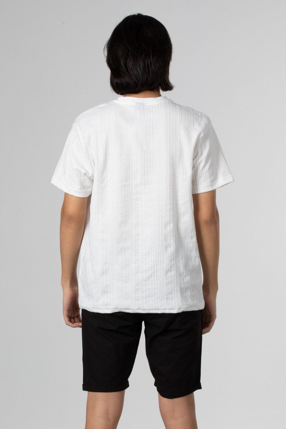 Jakar bisiklet yaka t-shirt-8026 Beyaz