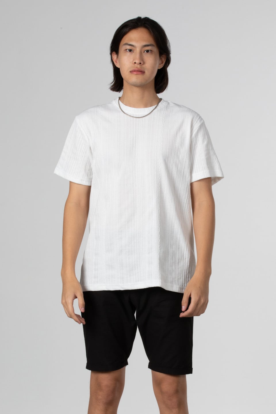 Jakar bisiklet yaka t-shirt-8026 Beyaz