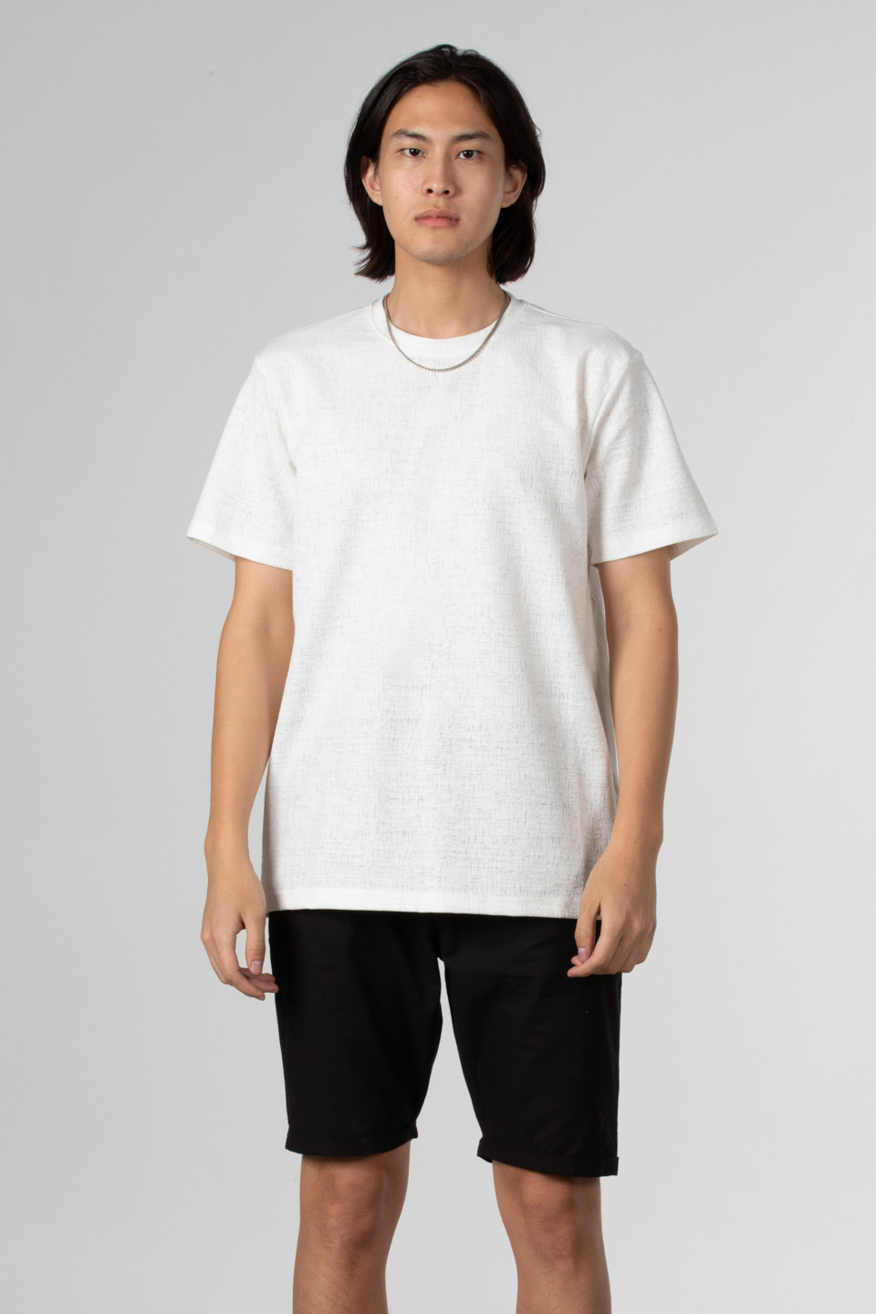 Jakar bisiklet yaka t-shirt-8033 Beyaz