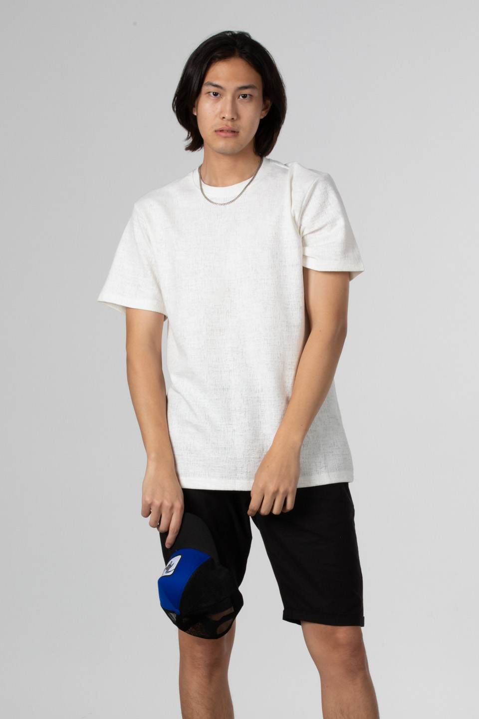 Jakar bisiklet yaka t-shirt-8033 Beyaz