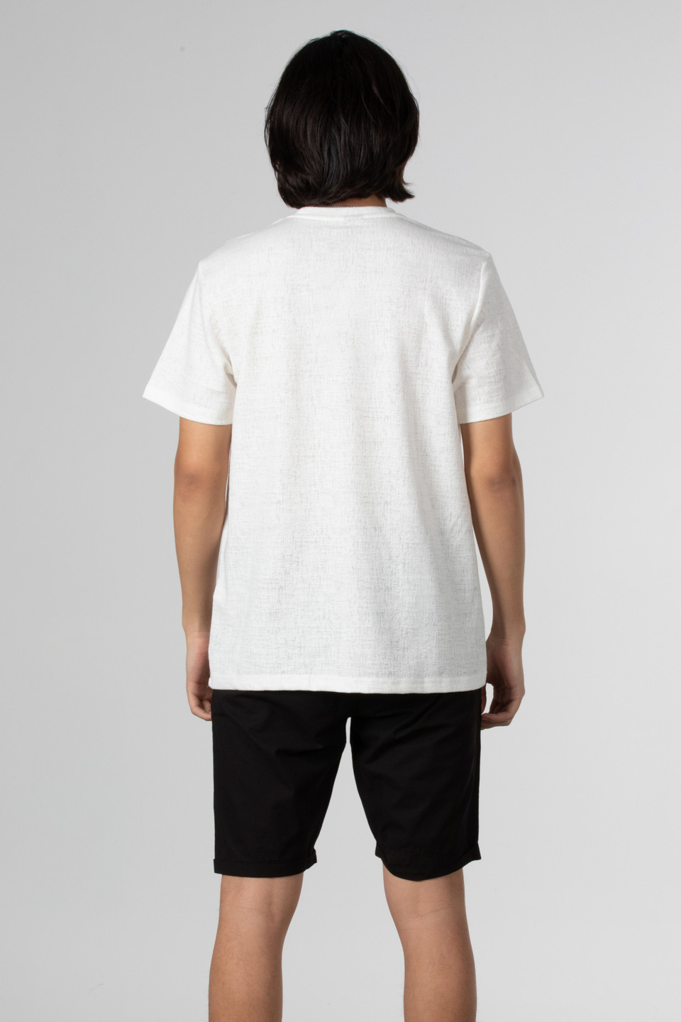 Jakar bisiklet yaka t-shirt-8033 Beyaz