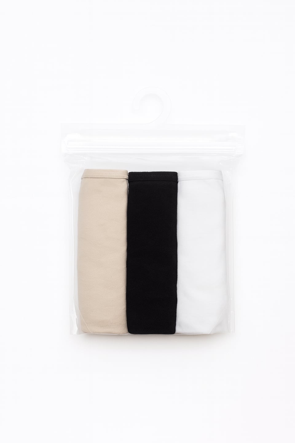 Kadın 3'lü Külot - Krem/Siyah/Beyaz