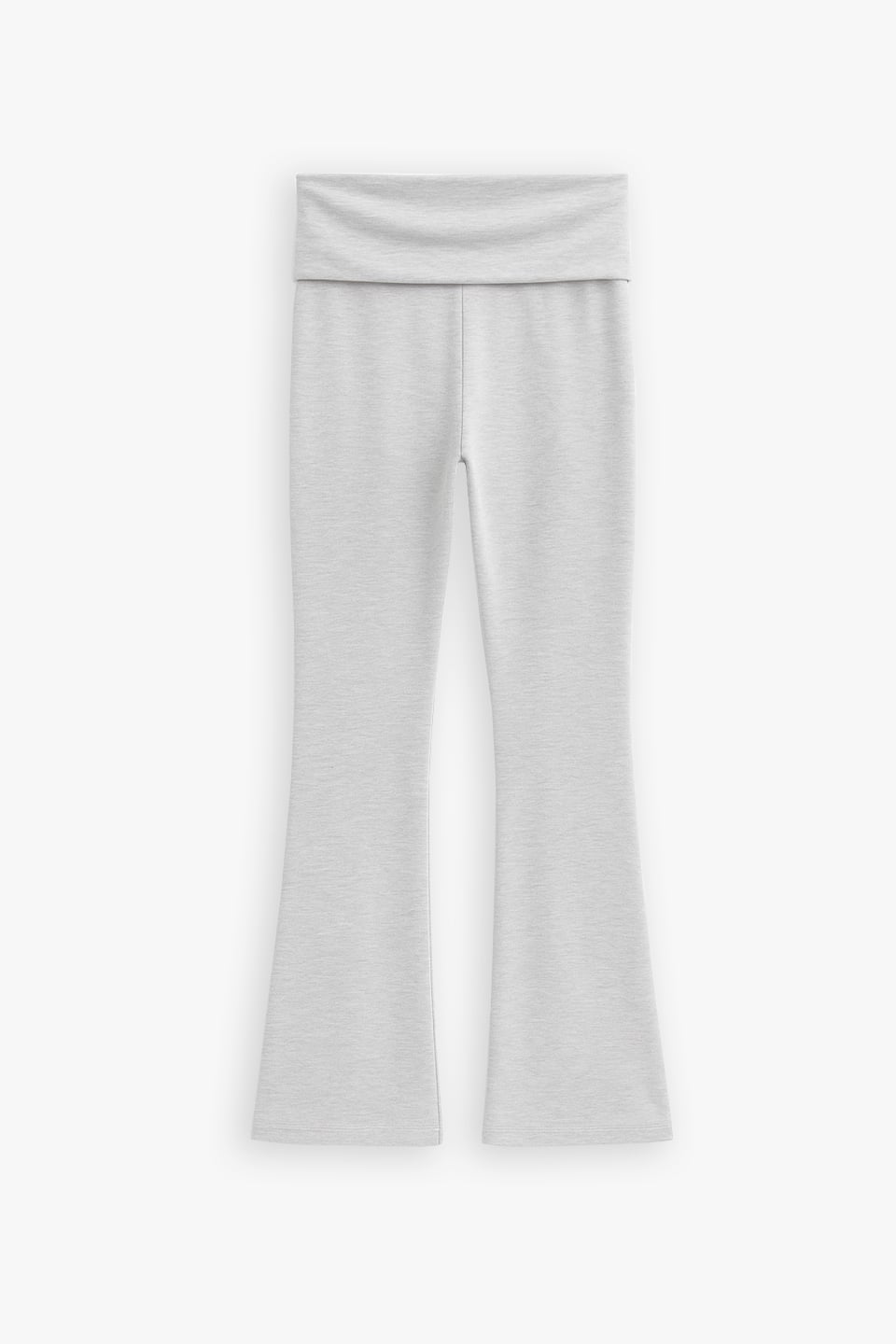 Kadın Bel Detay İspanyol Paça Tayt Pantolon - Kar Melanj