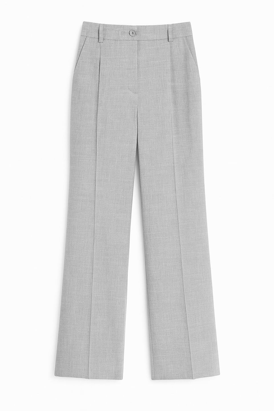 Kadın Beli Lastikli Palazzo Pantolon - Açık Gri