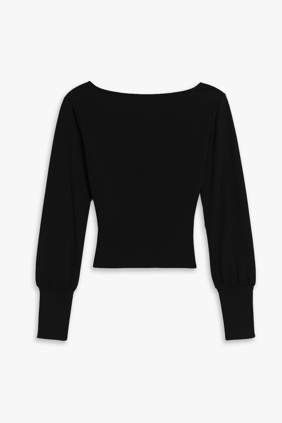 Kadın Yan V Yaka Büzgülü Bluz - Siyah