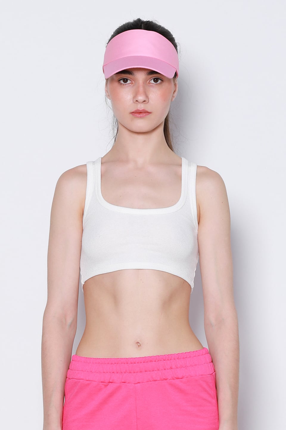 Kalın askılı crop body-DVN0709 Ekru