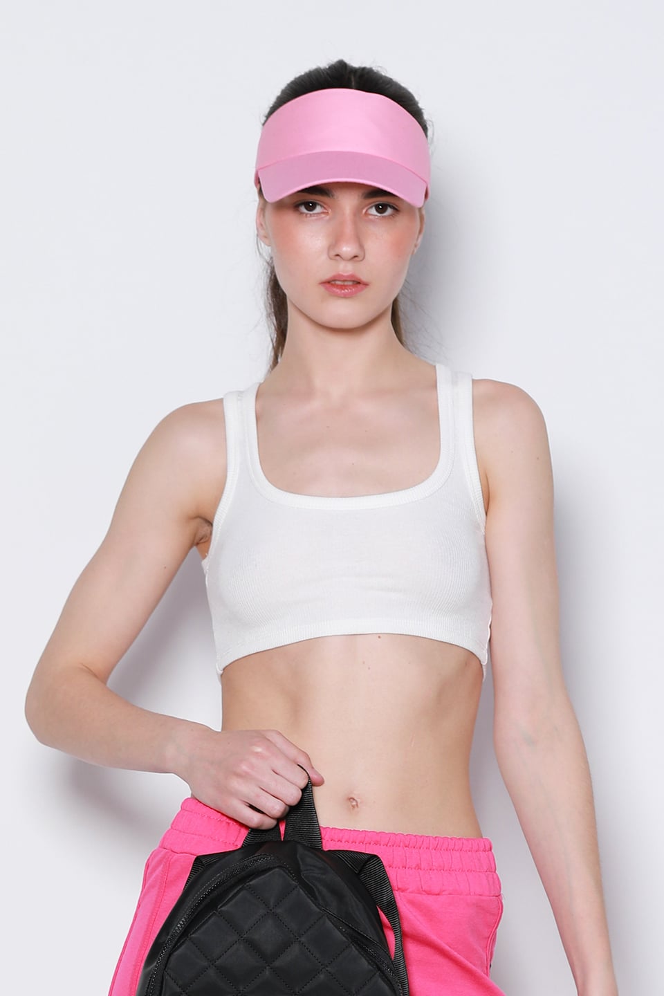 Kalın askılı crop body-DVN0709 Ekru