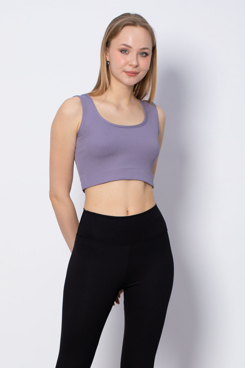 Kalın Askılı Crop Body - Gri